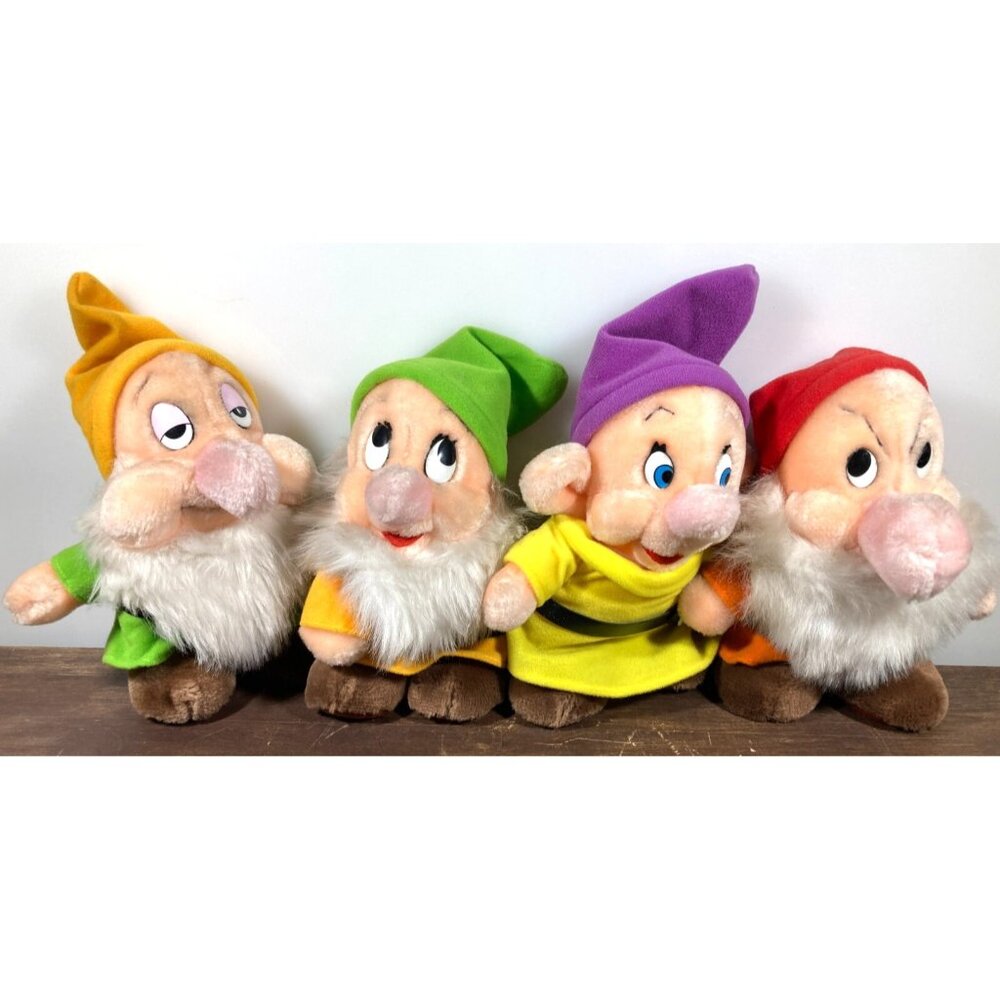 Vintage Disneyland Walt Disney World Store Snow White & Dwarfs Plush Doll Lot 4